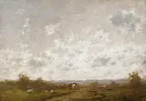 Bei der Feldarbeit by Adolf Heinrich Lier, Oil on canvas, sold Oct 2009