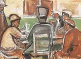 Kneipenszene by Carl Ernst Sohn-Rethel, 1930, Gouache, sold Oct 2009