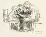 Besuch im Kinderkrankenhaus by Käthe Kollwitz, 1926, Chalk lithograph, sold Oct 2009