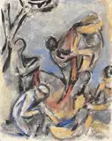 Fischer by Carl Ernst Sohn-Rethel, 1930, Gouache, sold Oct 2009