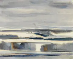 Josef Karl Nerud, Schneelandschaft, 1930, Watercolor