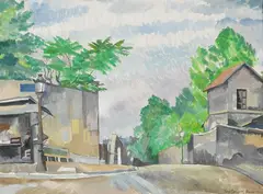 Georg Breitwieser, Paris, 1926, Watercolor