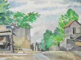 Georg Breitwieser, Paris, 1926, Watercolor
