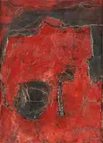 Ohne Titel (Rot Klein) by Emil Schumacher, 1961, Oil on canvas, sold Jun 2009