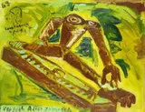 Versuch Adler zu werden by Jörg Immendorff, 1987, Oil on canvas, sold Jun 2009