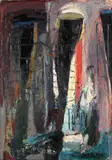 Neo Rauch, Männchen vor Industrielandschaft III