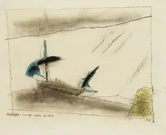 Lyonel Feininger, Running before the Wind, 1933, Watercolour