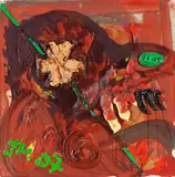 Jonathan Meese, Colonel Okkylty - Suppenmenschi mit Massage am Kriegsende, 2007, Mixed media