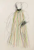 Dorian Gray in multi-coloured vinyl strip cape by Jim Dine, 1968, Lithograph in colours, sold Jun 2009