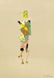 Lothar Schreyer, 3 Blätter: Figur des lüsternen Mannes. Figur der lüsternen Frau. Figur des männlichen Intellekts, 1920, Lithograph in colours