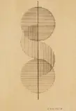 Erich Borchert, Geometrische Komposition, 1928, Pen and India ink drawing
