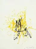 Jean Tinguely, Metamatic 7 (Maschinenbild Haus Lange. Bauanleitung), 1960, Felt-tip pen drawing