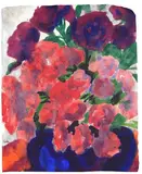 Pfingstrosen in blauer Vase by Emil Nolde, 1930, Watercolour, sold Jun 2009