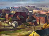 Albert Birkle, Stadtansicht (Oberschlesien), 1927, Oil on canvas