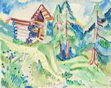 Staffelalp by Ernst Ludwig Kirchner, 1917, Watercolour, sold Jun 2009
