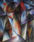 Arnold Topp, Dunkle Sonne, 1919, Oil on cardboard