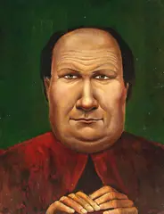 Carlo Mense, Bildnis Don Domenico, 1924, Oil on cardboard
