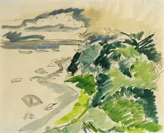 Fehmarnküste by Ernst Ludwig Kirchner, 1912, Watercolour, sold Jun 2009