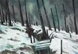 Adolf Erbslöh, Zerschossener Wald bei Verdun, 1916, Oil