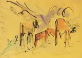 Weidende Kühe by Ernst Ludwig Kirchner, 1920, Watercolour, sold Jun 2009