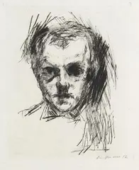 Kleines Selbstbildnis by Max Beckmann, 1913, Drypoint, sold Jun 2009