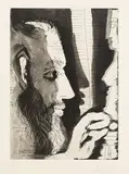 Pablo Picasso, Sculpteur travaillant à un buste de femme, 1965, Etching and aquatint
