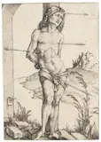 Der heilige Sebastian an der Säule by Albrecht Durer, 1499, Engraving, sold Jun 2009