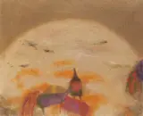 Zoran Mušič, Colline dalmate, 1966, Oil on canvas