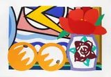 Tom Wesselmann, Still life with Lichtenstein and two oranges, 1993, Silkscreen in colours