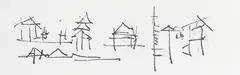 Gordon Matta-Clark, Untitled # 0168, 1973, Felt-tip pen drawing