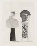 David Hockney, The student: homage to Picasso, 1973, Etching