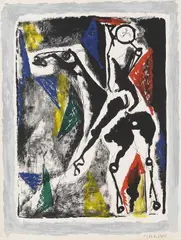 Acrobata by Marino Marini, 1956, Lithograph in colours, sold Apr 2009
