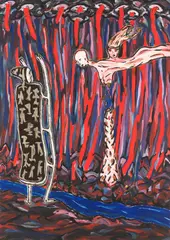 Peter Bömmels, Eine Hölle gleicht der anderen, 1982, Acrylic on canvas