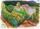 Olevano by Markus Lüpertz, Oil crayon, sold Apr 2009