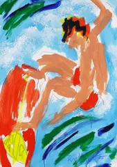 Ride by Salomé, 1985, Acrylic, sold Apr 2009