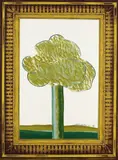 David Hockney, Picture of a landscape in an elaborate gold frame, 1965, Lithograph in colours