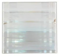 Spiegelobjekt by Adolf Luther, 1976, 110 quadratische Spiegel auf Linse vor quadratischem Spiegel auf Holz in Plexiglasrahmen., sold Apr 2009