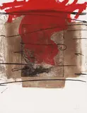 Antoni Tàpies, Foc, 1982, Etching in colours