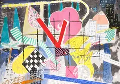 Stefan Szczesny, Revue/Flamingo, 1980, Mixed media