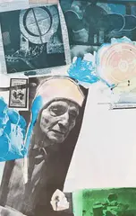 Hommage à Frederick Kiesler by Robert Rauschenberg, 1966, Offset lithograph in colours, sold Apr 2009