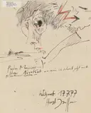 Pardon Monsieur by Horst Janssen, 1977, Pen and ink drawing, sold Apr 2009