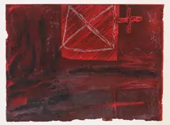 Traspuar by Antoni Tàpies, 1987, Etching and aquatint in colours, sold Apr 2009