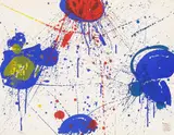 The upper red by Sam Francis, 1963, Lithograph in colours, sold Apr 2009
