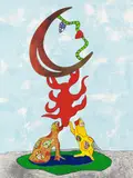 Niki de Saint Phalle, Lune argente, 1997, Lithograph in colours