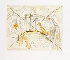 Jonathan Meese, 6 Blatt: o. T, 2007, Etching in colours