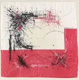 Georges Mathieu, Seidentuch, 1958, Silkscreen in colours