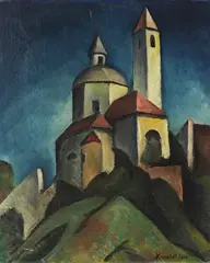 Alexander Kanoldt, Klosterkapelle von Säben, 1920, Oil on canvas