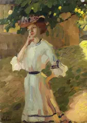 Leo Putz, Damenporträt, 1900, Oil on canvas