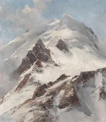 Edward Theodore Compton, Piz Morteratsch, 1914, Oil on canvas