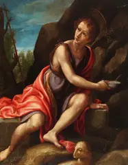 Cristofano Allori, Zugeschrieben - San Giovanni, Oil on canvas